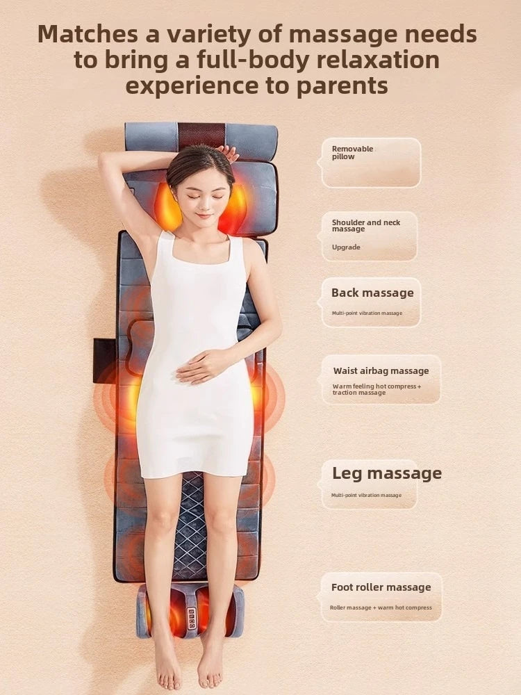 10-Zone Full-Body Heated Massage Cushion