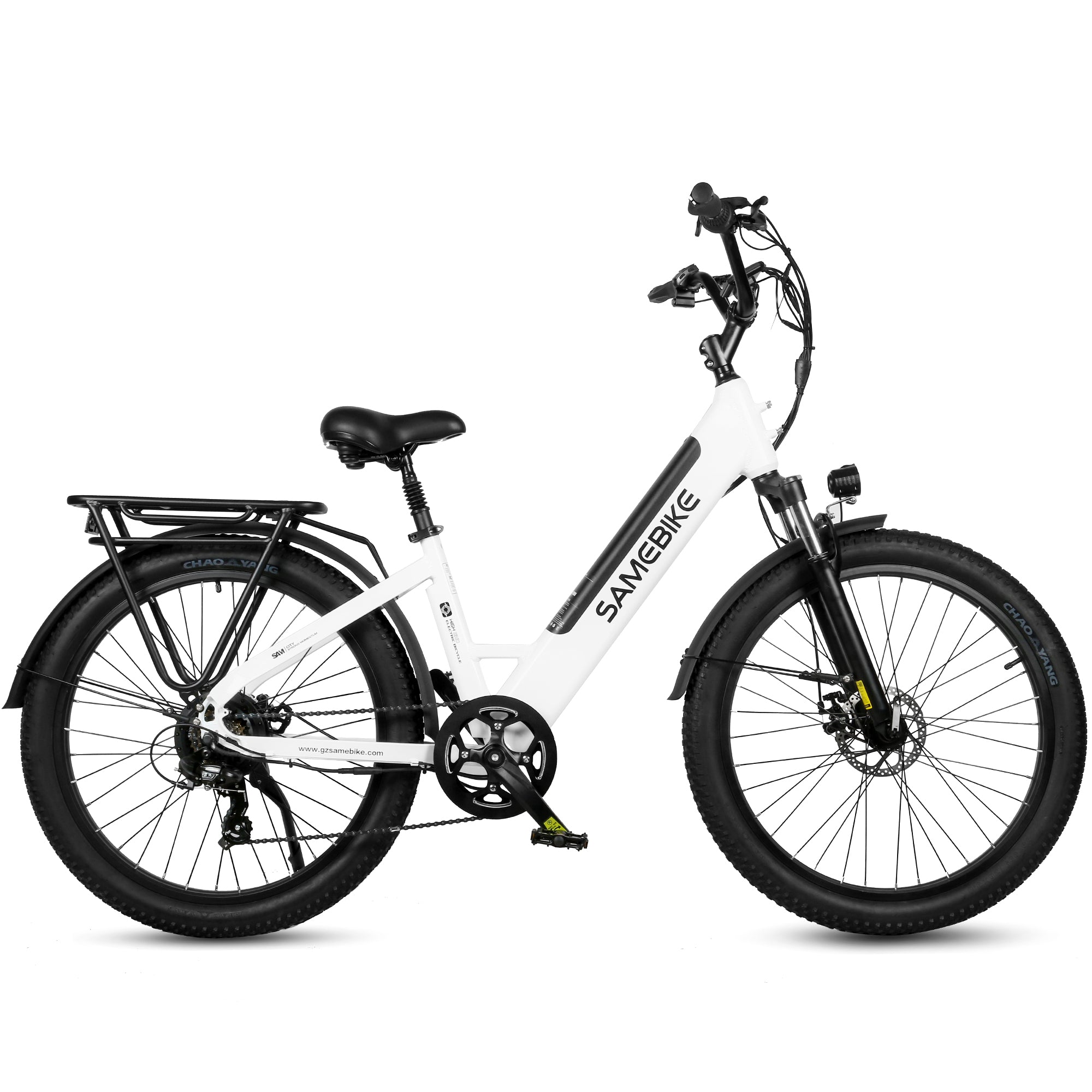 SAMEBIKE 26” Electric City Bike – High-Carbon Steel Frame, 500W Motor for Adult Riders