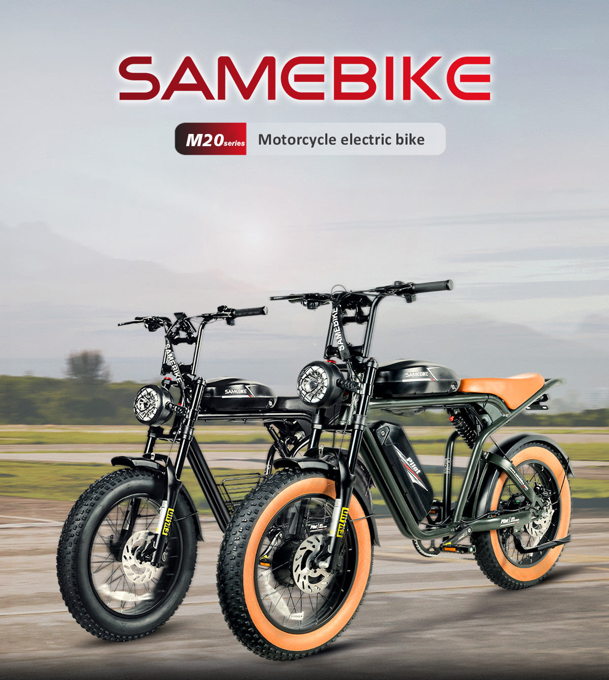 M20-III Dual Motor E-Bike – 2×1000W, Dual 18Ah Batteries, Full Suspension, Hydraulic Brakes