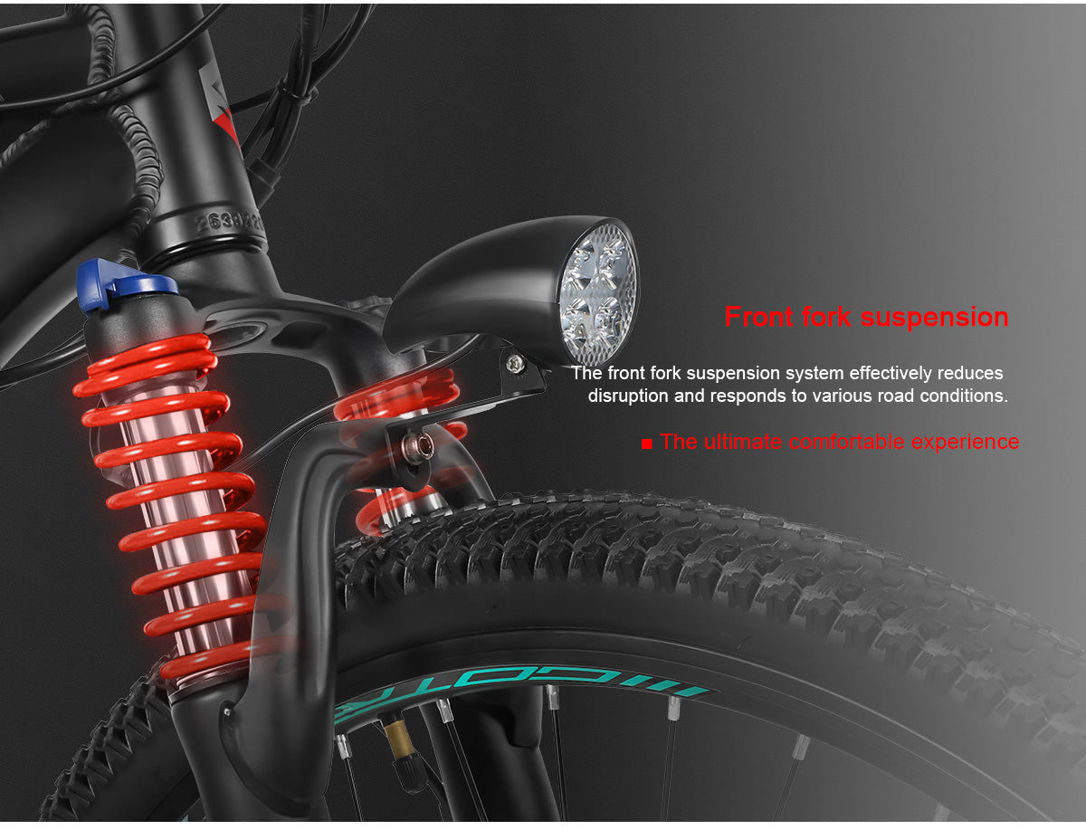 SAMEBIKE Long-Range High-Power Electric Mountain Bike – 500W Motor, 13Ah Down Tube Battery